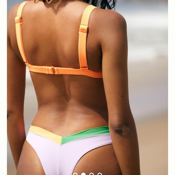 NWT OneOne Swimwear Bikini SET Wellfleet Purple Green Orange Lilac Kameron Jesse - Picture 11 of 13